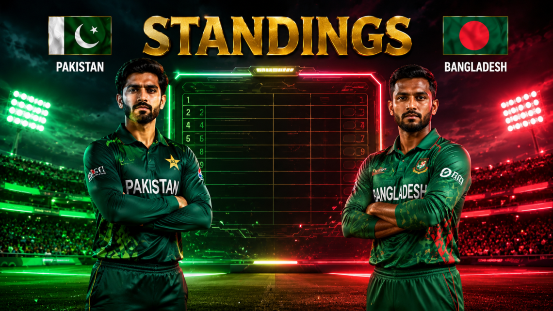 Pakistan National Cricket Team Vs Bangladesh National Cricket Team Standings