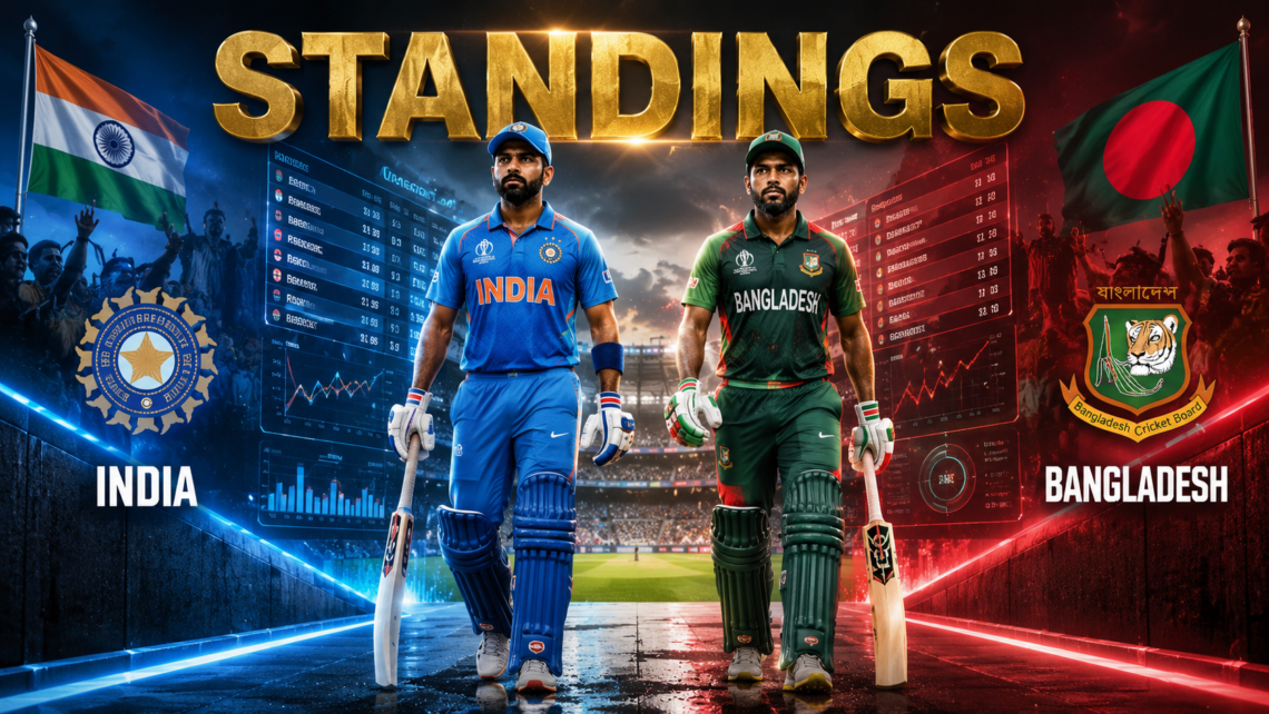 India National Cricket Team Vs Bangladesh National Cricket Team Standings